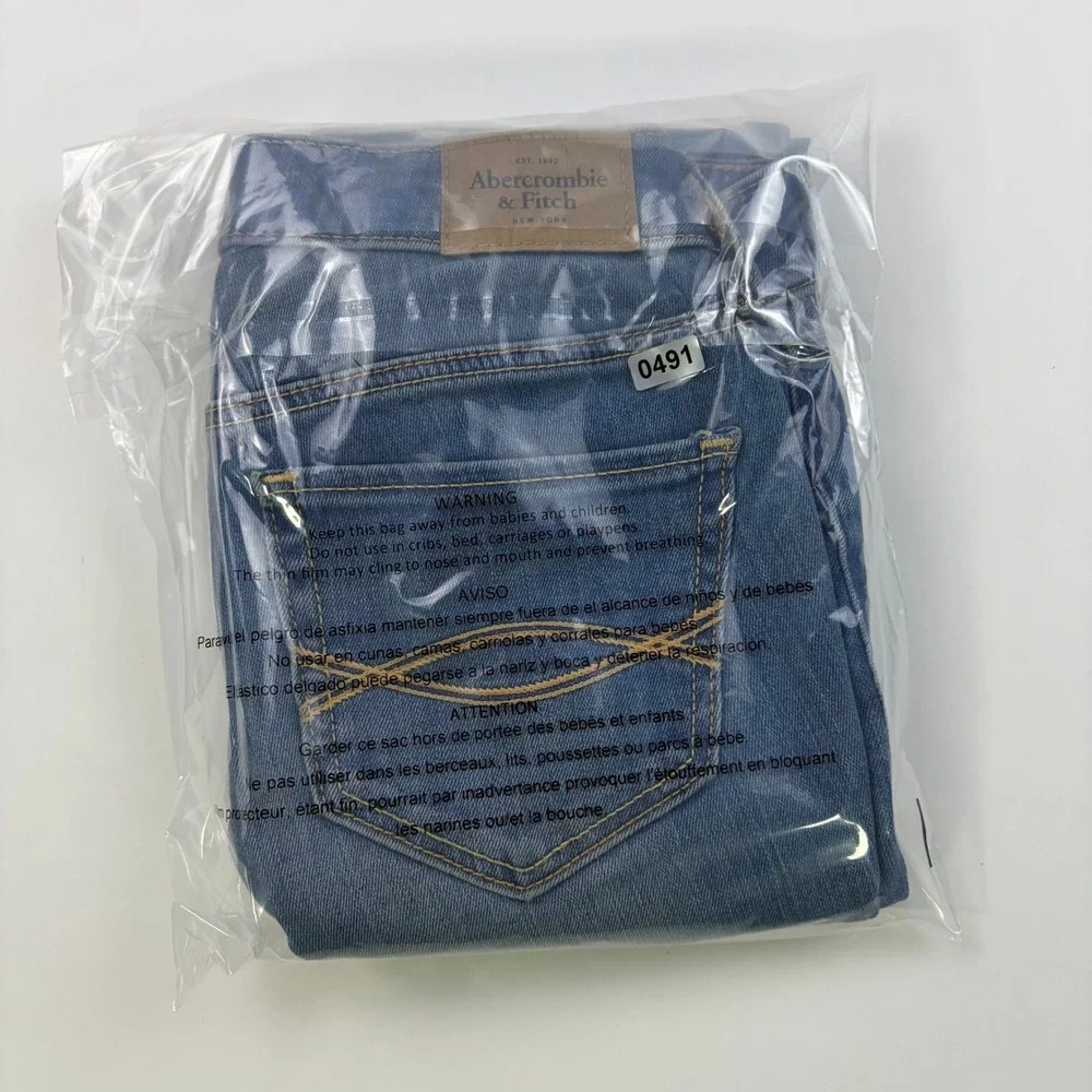 Abercrombie & Fitch Super Skinny Jeans Womens 00R 24 Medium Wash Low Rise